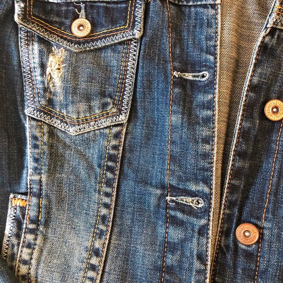 Distressed Denim Jacket | <Host Pick!> - Picture 3 of 9